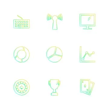 Wifi , internet , connectivity , pie chart , network , eps icons set vector 스톡 일러스트