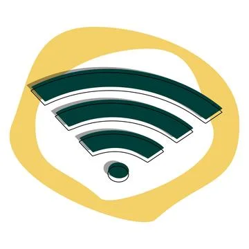 Wifi internet icon in comic style, Wifi router icon cartoon vector Stock Illustration