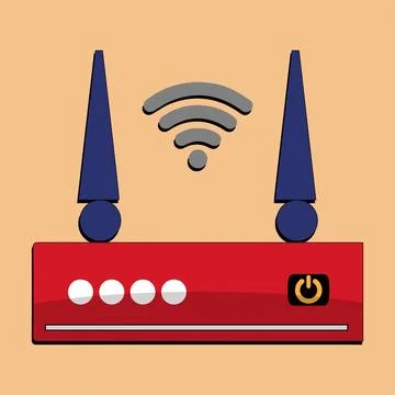 Wifi internet icon in comic style, Wifi router icon cartoon vector Stock Illustration