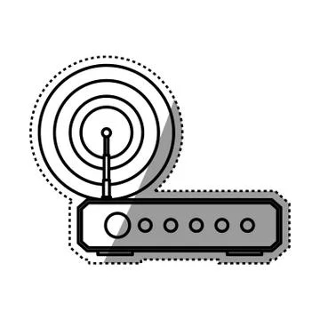Wifi internet modem イラスト素材