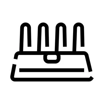 Wifi internet router providing wireless network connectivity icon Stock Illustration