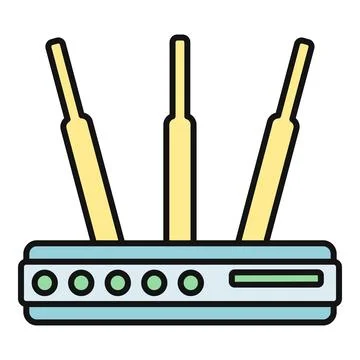 Wifi internet router providing wireless network connection icon イラスト素材