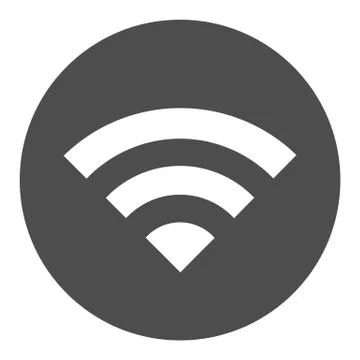 Wifi internet solid icon. Wireless network signal coverage symbol, glyph style Illustrazione stock