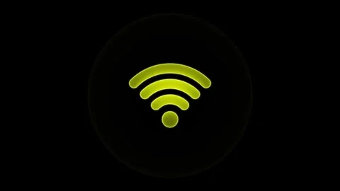 Wifi internet wireless technology connection symbol with signal waves in di.. Stock Footage 303553637