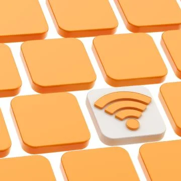 Wifi keyboard button composition Stock Illustration