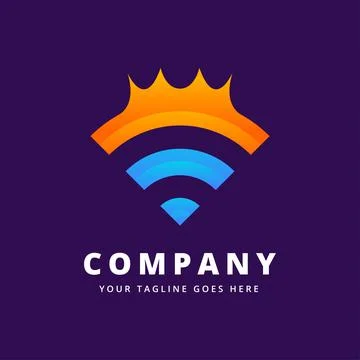 Wifi King Logo Illustrazione stock