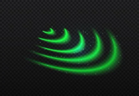 Wifi light effect. Green wi fi symbol. Wireless connection and interaction Stock Illustration