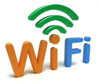 WiFi logo. 3D concept Stock Illustration