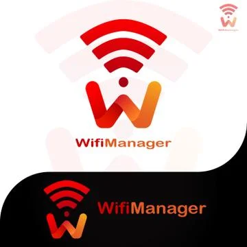 WIFI MANAGER LOGO 2 Stock Illustration