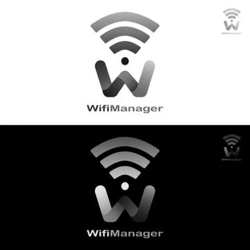 WIFI MANAGER LOGO 5 Stock Illustration