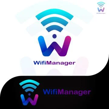 WIFI MANAGER LOGO Stock Illustration