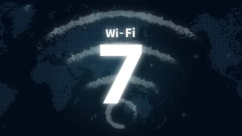 Wifi mobile communication and wireless network technology on  digital backg.. Stock Footage 268385654