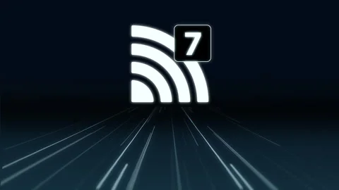 Wifi mobile communication and wireless network technology on  digital backg.. Stock Footage 269272925