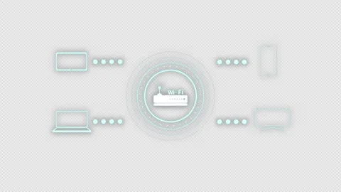 Wifi mobile communication and wireless network technology on  digital backg.. Stock Footage 271237121
