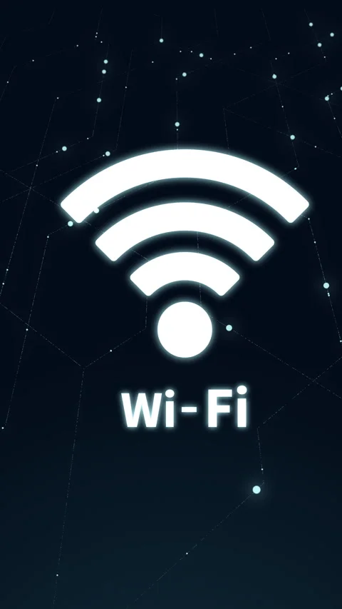 Wifi mobile communication and wireless network technology on  digital backg.. Stock Footage 273708449
