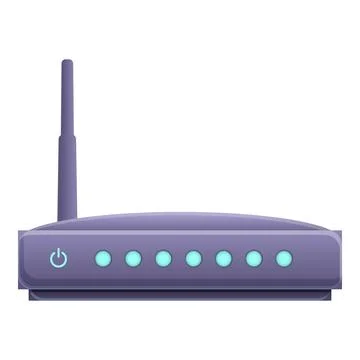 Wifi modem computer icon, cartoon style Illustrazione stock