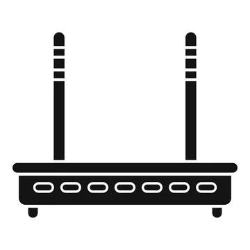 Wifi modem icon simple . Internet equipment Illustrazione stock