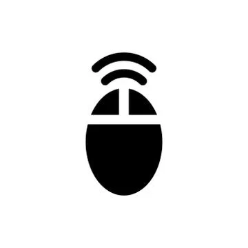 Wifi Mouse Icon In Flat Style Vector For App, UI, Websites. Black Icon Vector 스톡 일러스트