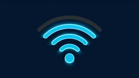 Wifi neon effect Video stock 156335017