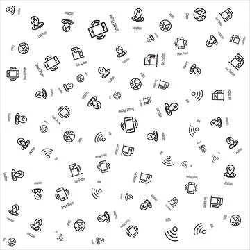 Wifi network icon in design pattern with various shapes 스톡 일러스트