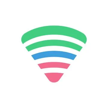 Wifi Network icon, modern flat design color sign vector Illustrazione stock