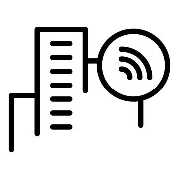 Wifi network icon outline vector. Computer stay Stock Illustration