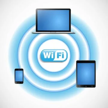 Wifi network Stock Illustration