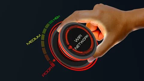 WIFI NETWORK POOR Illustrazione stock