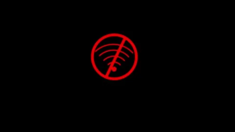 WIFI no internet icon animated video Stock Footage 294064847