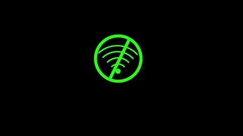 WIFI no internet icon animated video Stock Footage 294064850