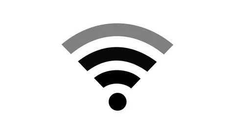 wifi or wi-fi wireless flat icon animation motion graphics with alpha channel Stock Footage 104633158