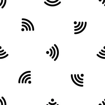 Wifi pattern seamless vector Stock Illustration
