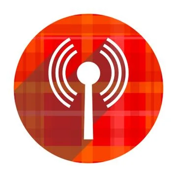 Wifi red flat icon isolated. Stock-Illustration
