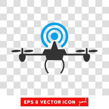 Wifi Repeater Drone Eps Vector Icon Stock Illustration