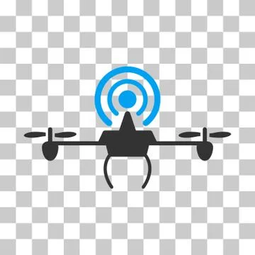 Wifi Repeater Drone Vector Icon Stock Illustration