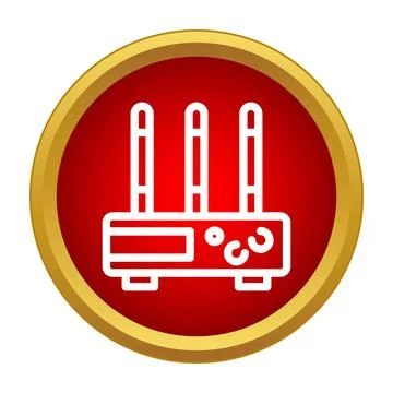 Wifi router connecting wireless network internet communication Stock Illustration