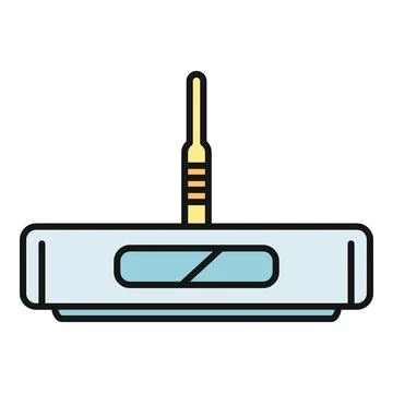 Wifi router connecting wireless network internet technology Stock Illustration
