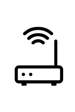 Wifi router Flat Icon Perfect for Web, UI Design, and Graphic Design. Stock Illustration