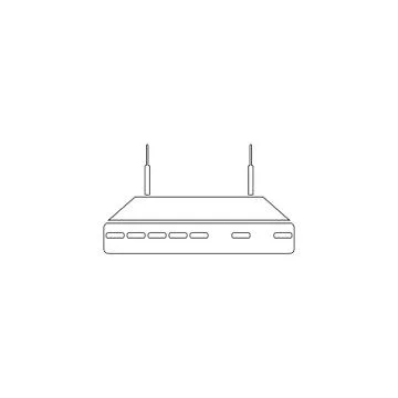 Wifi router. flat vector icon Stock Illustration