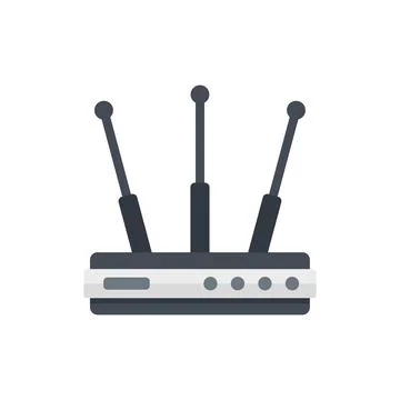Wifi router icon flat isolated Stock Illustration