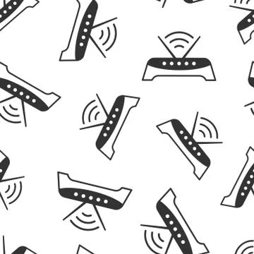 Wifi router icon in flat style. Broadband vector illustration on white isolat Stock Illustration