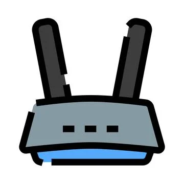 Wifi router icon providing wireless internet connection Stock Illustration