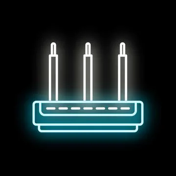 Wifi router icon providing wireless internet connection Stock Illustration