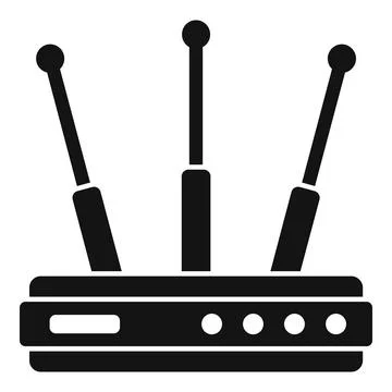 Wifi router icon, simple style Illustrazione stock