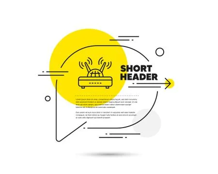 Wifi router line icon. Computer component sign. Internet symbol. Vector Stock-Illustration