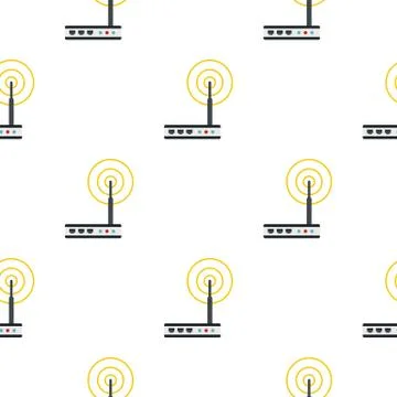 Wifi router pattern seamless Stock Illustration