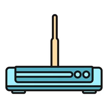 Wifi router providing wireless internet network connection イラスト素材