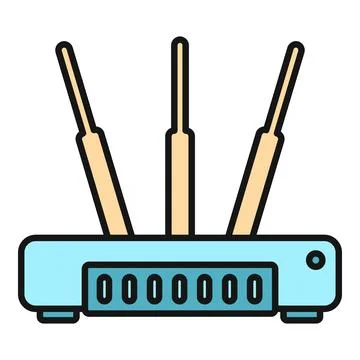 Wifi router providing wireless internet network connection Stock-Illustration