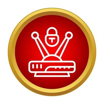 Wifi router secure internet network connection icon Stock Illustration