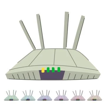 Wifi router vector cartoon graphic Stock Illustration